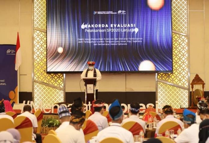 Gubernur Sultra Buka Rakorda BPS Gubernur Sulawesi Tenggara (Sultra), Ali Mazi hadir dan membuka Rapat Koordinasi Daerah (Rakorda) Badan Pusat Statistik (BPS) Sultra yang digelar di Hotel Claro Kendari, Rabu (22/6/2022).
