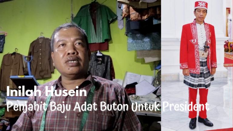 Inilah Husain, Sosok Penjahit Baju Adat Buton untuk Presiden Jokowi