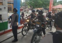 BBM Naik, Cipta Kondisi Patroli Sat Sabhara Polres Baubau Sambangi SPBU