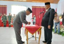 La Ode Harwanto Dilantik Jadi Sekda Busel, Bupati Adios: “Ini Hasil Seleksi, Bukan Penunjukan”